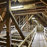 DOM ZU EICHSTÄTT - GESAMTSANIERUNG.MITTLERE DACHEBENE.BLICK VON OST NACH WEST